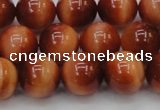 CTE1664 15.5 inches 12mm round sun orange tiger eye beads