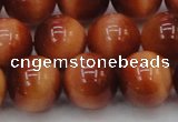 CTE1666 15.5 inches 16mm round sun orange tiger eye beads