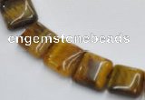 CTE17 15.5 inch 12*12mm square yellow tiger eye beads Wholesale