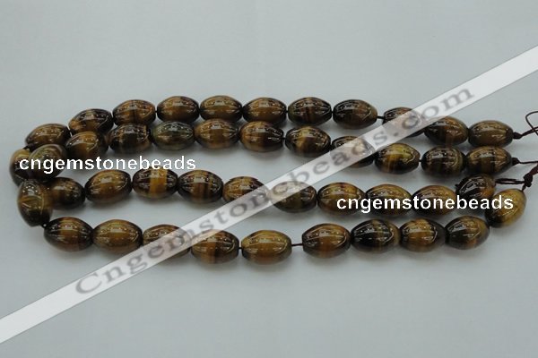 CTE1702 15.5 inches 13*18mm rice yellow tiger eye beads