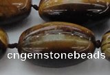 CTE1706 15.5 inches 22*35mm rice yellow tiger eye beads