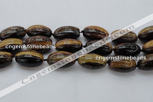 CTE1706 15.5 inches 22*35mm rice yellow tiger eye beads