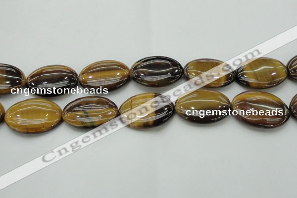 CTE1720 15.5 inches 25*35mm oval yellow tiger eye beads wholesale