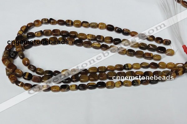 CTE173 15.5 inches 6*9mm nuggets yellow tiger eye gemstone beads