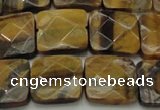 CTE1734 15.5 inches 15*15mm faceted square yellow tiger eye beads