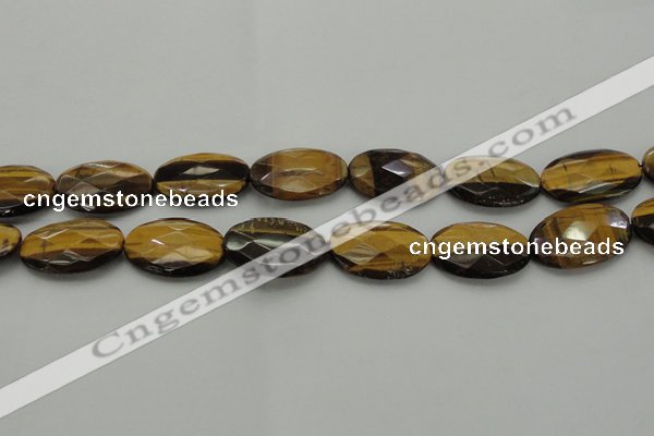 CTE1740 15.5 inches 18*25mm faceted oval yellow tiger eye beads