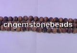 CTE1771 15.5 inches 6mm round matte yellow tiger eye beads