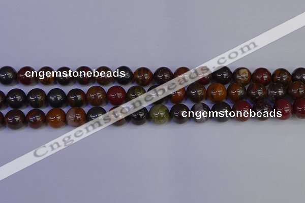 CTE1793 15.5 inches 10mm round red iron tiger beads wholesale