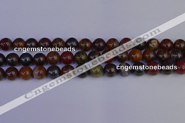 CTE1794 15.5 inches 12mm round red iron tiger beads wholesale