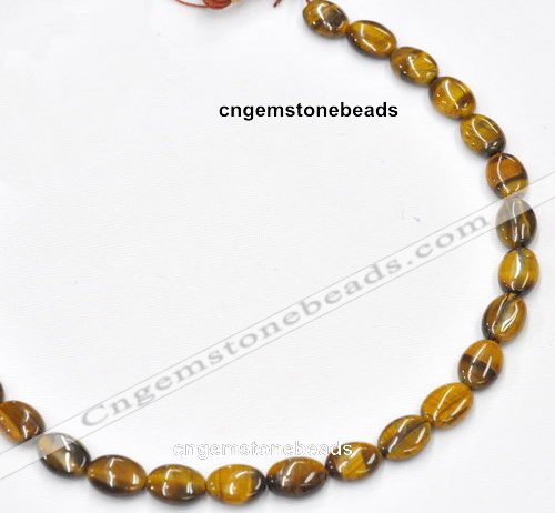 CTE18 15.5 inches 8*10mm oval yellow tiger eye beads Wholesale