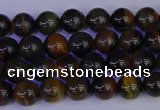 CTE1800 15.5 inches 4mm round blue iron tiger beads wholesale