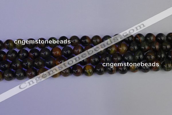 CTE1804 15.5 inches 12mm round blue iron tiger beads wholesale