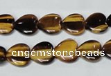 CTE181 15.5 inches 14*14mm heart yellow tiger eye gemstone beads