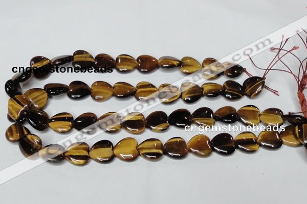 CTE181 15.5 inches 14*14mm heart yellow tiger eye gemstone beads