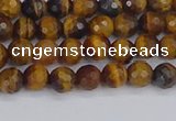 CTE1826 15.5 inches 4mm faceted round yellow tiger eye beads