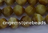 CTE1902 15.5 inches 8mm faceted nuggets golden tiger eye beads