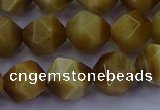 CTE1904 15.5 inches 12mm faceted nuggets golden tiger eye beads