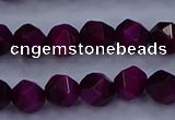 CTE1906 15.5 inches 6mm faceted nuggets red tiger eye beads