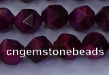 CTE1907 15.5 inches 8mm faceted nuggets red tiger eye beads