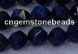 CTE1913 15.5 inches 10mm faceted nuggets blue tiger eye beads