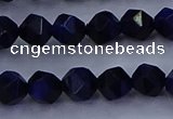 CTE1916 15.5 inches 6mm faceted nuggets blue tiger eye beads