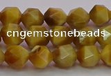 CTE1933 15.5 inches 10mm faceted nuggets golden tiger eye beads