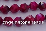 CTE1941 15.5 inches 6mm faceted nuggets red tiger eye beads