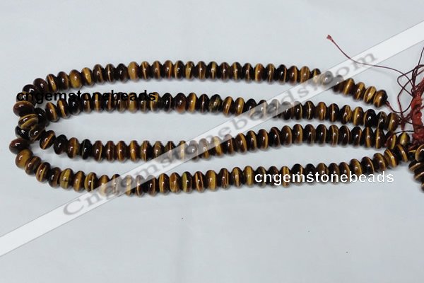 CTE195 15.5 inches 6*10mm rondelle yellow tiger eye gemstone beads