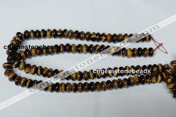 CTE196 15.5 inches 7*12mm rondelle yellow tiger eye gemstone beads
