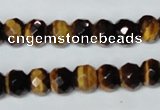 CTE197 15.5 inches 7*12mm faceted rondelle yellow tiger eye gemstone beads