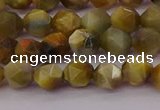 CTE1975 15.5 inches 6mm faceted nuggets golden & blue tiger eye beads