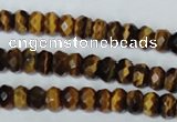 CTE198 15.5 inches 5*8mm faceted rondelle yellow tiger eye gemstone beads