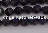 CTE1981 15.5 inches 6mm faceted nuggets blue tiger eye beads