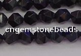 CTE1981 15.5 inches 6mm faceted nuggets blue tiger eye beads