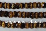 CTE199 15.5 inches 7*10mm faceted rondelle yellow tiger eye gemstone beads