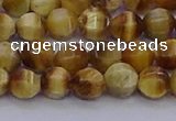 CTE1996 15.5 inches 6mm faceted round golden tiger eye beads