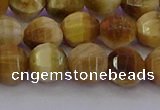 CTE1997 15.5 inches 8mm faceted round golden tiger eye beads