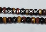 CTE200 15.5 inches 4*6mm faceted rondelle red & yellow tiger eye beads