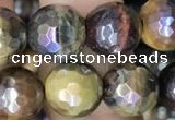 CTE2003 15.5 inches 10mm faceted round AB-color mixed tiger eye beads