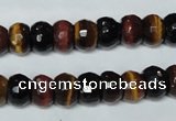 CTE202 15.5 inches 7*10mm faceted rondelle red & yellow tiger eye beads