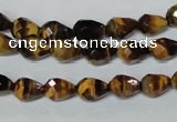 CTE203 15.5 inches 6*8mm faceted teardrop yellow tiger eye beads