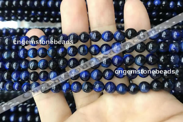 CTE2036 15.5 inches 6mm round blue tiger eye beads wholesale