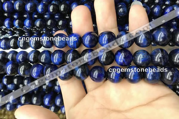 CTE2039 15.5 inches 12mm round blue tiger eye beads wholesale