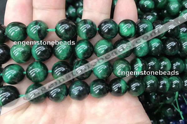 CTE2054 15.5 inches 12mm round green tiger eye beads wholesale