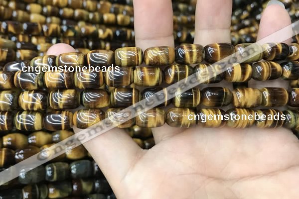 CTE2058 15.5 inches 8*12mm drum yellow tiger eye gemstone beads