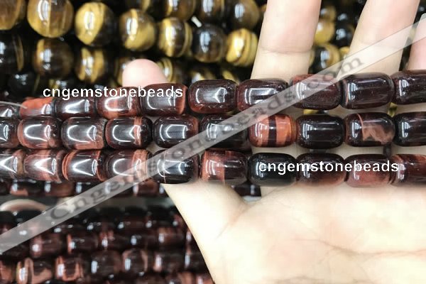 CTE2065 15.5 inches 8*12mm drum red tiger eye gemstone beads