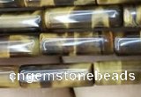 CTE2072 15.5 inches 4*13mm tube yellow tiger eye gemstone beads