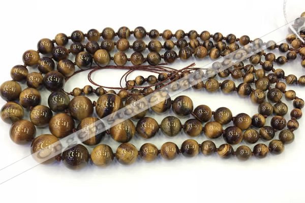 CTE2078 15.5 inches 6mm - 16mm round yellow tiger eye graduated beads