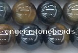 CTE2087 15.5 inches 10mm round AB-color blue & yellow tiger eye beads