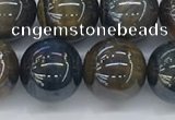 CTE2089 15.5 inches 14mm round AB-color blue & yellow tiger eye beads